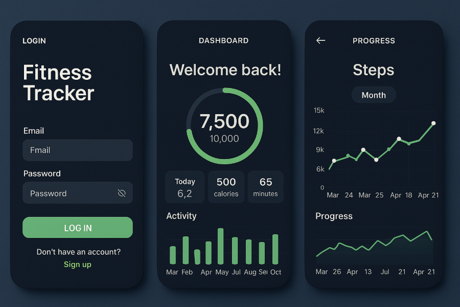 Mobile App-Screens gestalten