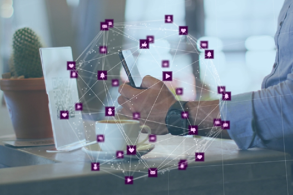 Moderne Printmedien mit QR-Code